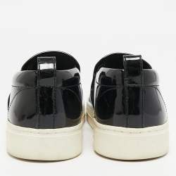 Marc by Marc Jacobs Blue/Black Python Embossed Leather Broome Sneakers Size 36