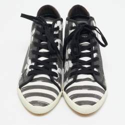 Marc by Marc Jacobs White/Black Canvas Polka Dot High Top Sneakers Size 36.5
