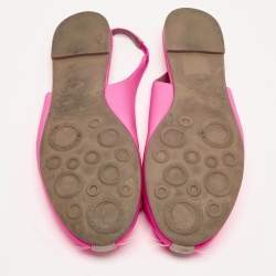 مملوكة مسبقًا صند فلات مارك باي مارك جاكوبس جلد أبيض مزين فأر فتحة كعب مقاس 40