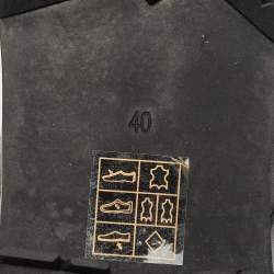 Pre Owned Marc by Marc Jacobs Black Leather Ankle Length Engineer Buckle Boots Size 40