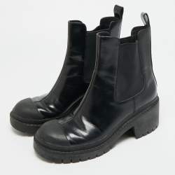 مملوكة مسبقًا Marc by Marc Jacobs Size 39 Black Leather Ankle Length Boots