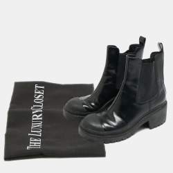 مملوكة مسبقًا Marc by Marc Jacobs Size 39 Black Leather Ankle Length Boots