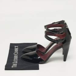 Pre Owned حذاء كعب عالي مارك باي مارك جاكوبس سير كاحل جلد أسود مقاس 39