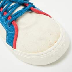 Pre Owned Marc by Marc Jacobs Don't Panic Size 36 Multicolor Canvas Mid Top Sneakers