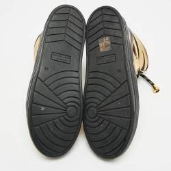 Pre Owned Marc by Marc Jacobs Size 38 Black Leather and Mesh High Top Sneakers