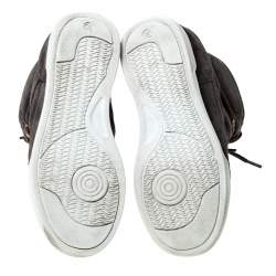 Pre Owned Marc by Marc Jacobs Grey Suede Wedge Lace Up Sneakers Size 36