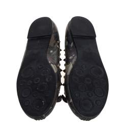 مملوكة مسبقًا حذاء باليرينا فلات مارك باي مارك جاكوبس "موس" حافة مرصعة سبايك جلد كامو متعدد الألوان مقاس 37