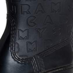 مملوكة مسبقًا حذاء بوت مطر مارك باي مارك جاكوبس ألفابت مطاط أسود مقاس 38