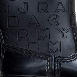 مملوكة مسبقًا حذاء بوت مطر مارك باي مارك جاكوبس ألفابت مطاط أسود مقاس 38