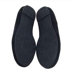 مملوكة مسبقًا Marc by Marc Jacobs Black Suede Crystal Embellshed Ballet Flats Size 39