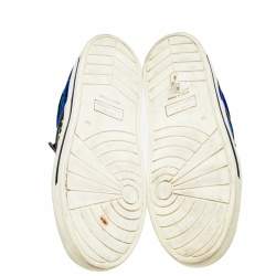 Pre Owned Marc by Marc Jacobs Multicolor Flower Print Fabric And Leather Slip On Sneakers Size 38