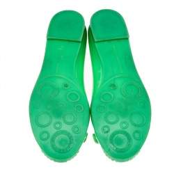 Pre Owned Marc by Marc Jacobs Green Jelly Mouse Ballet Flats Size 38