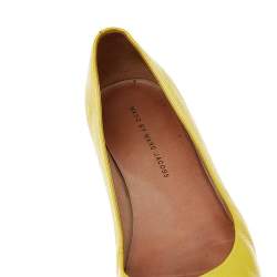 Pre Owned Marc by Marc Jacobs Yellow Patent Leather Ballet Flats Size 40