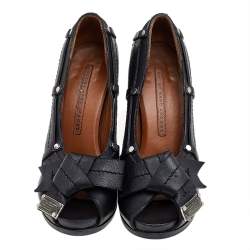 Marc by Marc Jacobs Black Leather Bow Pumps Size 37