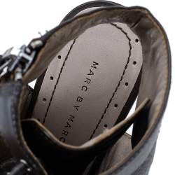 Marc by Marc Jacobs Brown Leather Wedge Booties Size 36