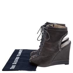 Marc by Marc Jacobs Brown Leather Wedge Booties Size 36