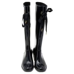 مملوكة مسبقًا حذاء بوت مطر مارك باي مارك جاكوبس مطاط أسود مقاس 37