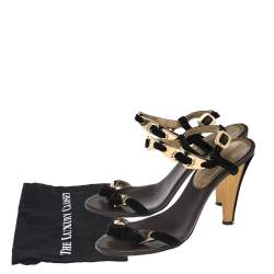 Marc by Marc Jacobs Black Velvet Bow Open Toe Sandals Size 38