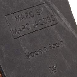 Pre Owned صندل مارك باي مارك جاكوبس إسبادريل جلد بني فاتح نعل روكي مقاس 39