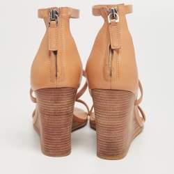 Pre Owned صندل مارك باي مارك جاكوبس جلد بنية نعل روكي مقاس 39