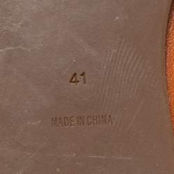 Pre Owned Marc by Marc Jacobs Brown Leather Spike Mouse Ballet Flats Size 41