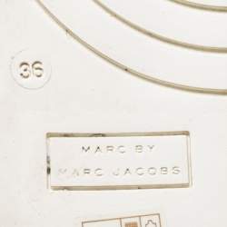 Pre Owned Marc by Marc Jacobs Multicolor Leather And Mesh High Top Sneakers Size 36