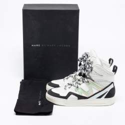 Pre Owned Marc by Marc Jacobs Multicolor Leather And Mesh High Top Sneakers Size 36
