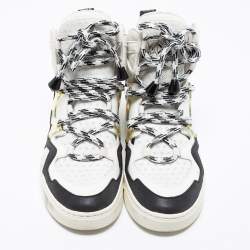 Pre Owned Marc by Marc Jacobs Multicolor Leather And Mesh High Top Sneakers Size 36