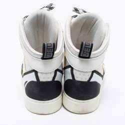 Pre Owned Marc by Marc Jacobs Multicolor Leather And Mesh High Top Sneakers Size 36