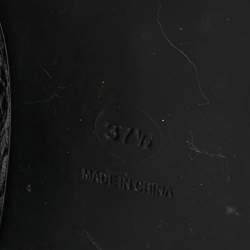 Pre Owned Marc by Marc Jacobs Black Leather Spike Mouse Ballet Flats Size 37.5