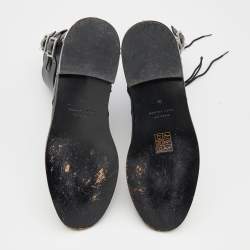 مملوكة مسبقًا Marc by Marc Jacobs Black Leather Lace Up Ankle Length Boots Size 38