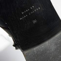 مملوكة مسبقًا Marc by Marc Jacobs Black Leather Lace Up Ankle Length Boots Size 38