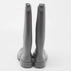 مملوكة مسبقًا Marc by Marc Jacobs Grey Rubber Alphabet Rain Boots Size 39