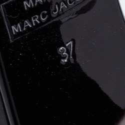 مملوكة مسبقًا Marc by Marc Jacobs Black Patent Leather Ankle Strap Platform Sandals Size 37