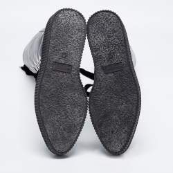 مملوكة مسبقًا Marc by Marc Jacobs Black Leather Lace Up Knee High Boots Size 38