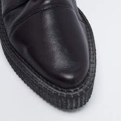 مملوكة مسبقًا Marc by Marc Jacobs Black Leather Lace Up Knee High Boots Size 38