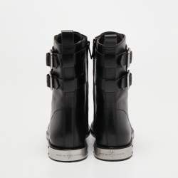 مملوكة مسبقًا Marc by Marc Jacobs Black Leather Lace Up Ankle Length Boots Size 36