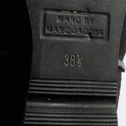 مملوكة مسبقًا Marc By Marc Jacobs Black Suede Wedge Ankle Length Boots Size 38.5