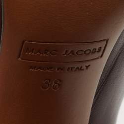 Pre Owned Marc by Marc Jacobs Burgundy Leather Knee Length Boots Size 38