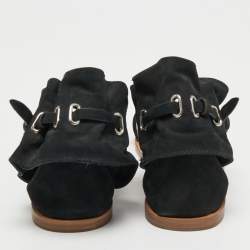 مملوكة مسبقًا Marc by Marc Jacobs Black Suede Ankle Cuff Flat Sandals Size 39