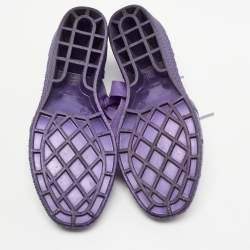 Marc by Marc Jacobs Purple Laser Cut Rubber Ankle Tie Flats Size 37
