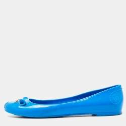 Pre Owned Marc by Marc Jacobs Blue Jelly Mouse Ballet Flats Size 36