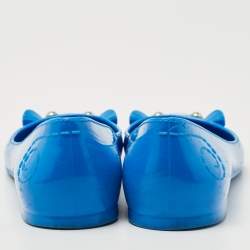 Pre Owned Marc by Marc Jacobs Blue Jelly Mouse Ballet Flats Size 36