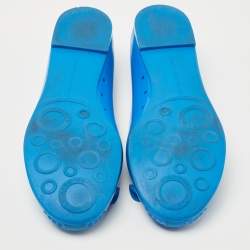 Pre Owned Marc by Marc Jacobs Blue Jelly Mouse Ballet Flats Size 36