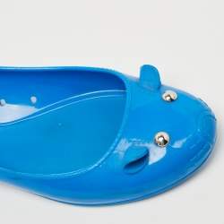 Pre Owned Marc by Marc Jacobs Blue Jelly Mouse Ballet Flats Size 36