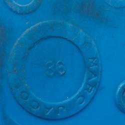 Pre Owned Marc by Marc Jacobs Blue Jelly Mouse Ballet Flats Size 36