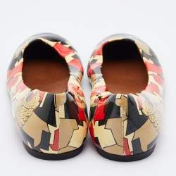 Pre Owned Marc by Marc Jacobs Multicolour Printed Patent Leather Ballet Flats Size 40