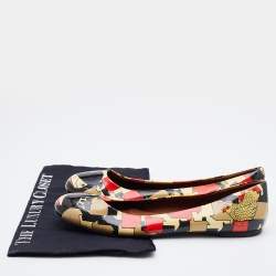 Pre Owned Marc by Marc Jacobs Multicolour Printed Patent Leather Ballet Flats Size 40