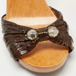 Marc by Marc Jacobs Brown Leather Slide Clog  Size 36