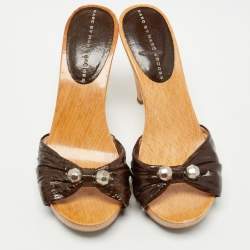 Marc by Marc Jacobs Brown Leather Slide Clog  Size 36